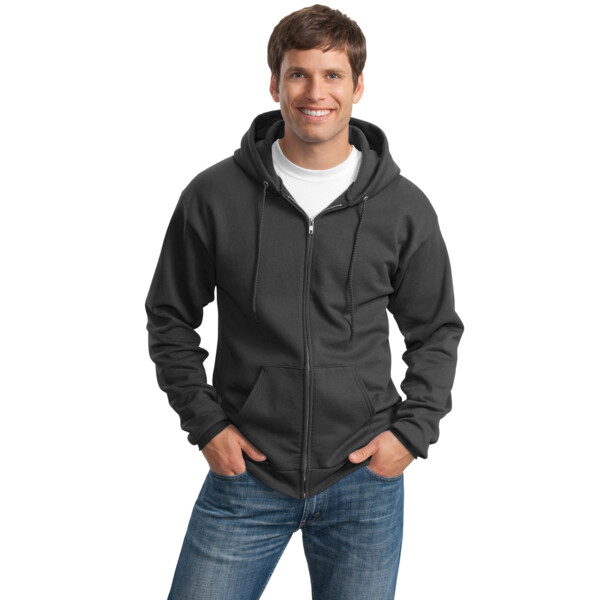 Tall Essential Fleece Full Zip Hooded Sweatshirt Thumbnail