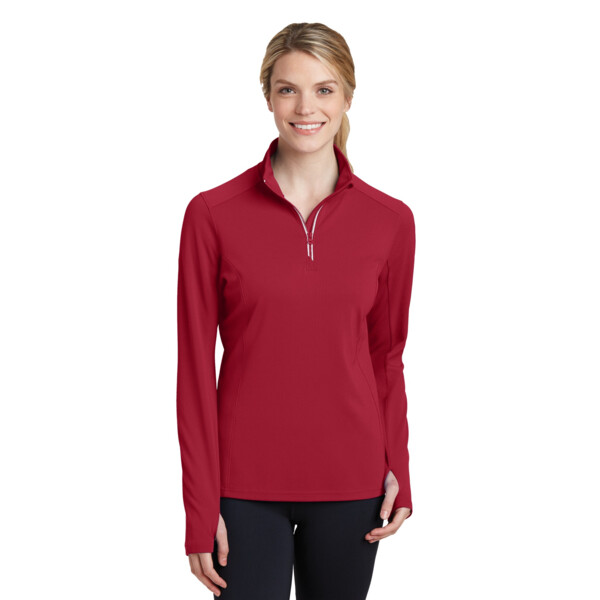Ladies Sport Wick ® Textured 1/4 Zip Pullover Thumbnail